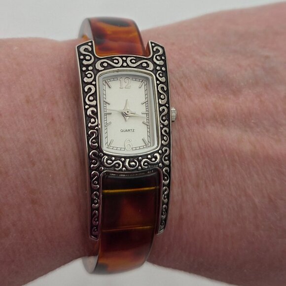 Vintage 1990s Silver Link Bracelet Watch - Classic Quadrant Dial - Picture 3 of 11